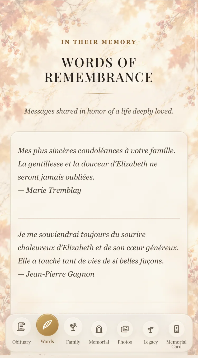 Words of Remembrance