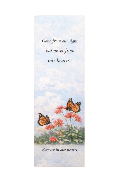 Reverse of Memorial Card