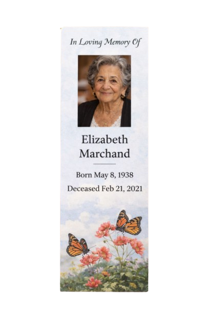 Front of Memorial Card